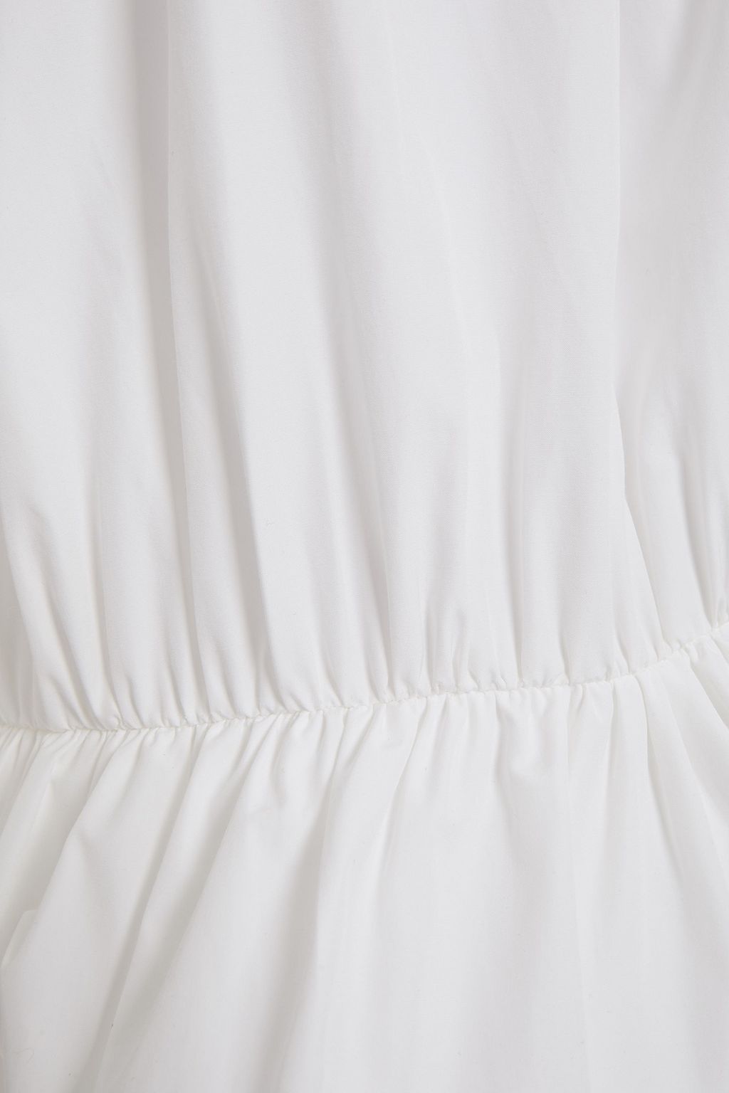 GOEN.J Gathered poplin peplum midi dress