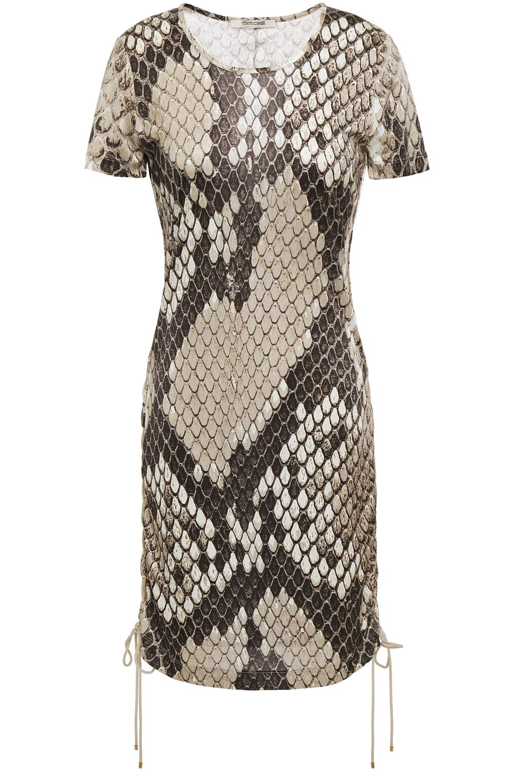 snake print satin dress