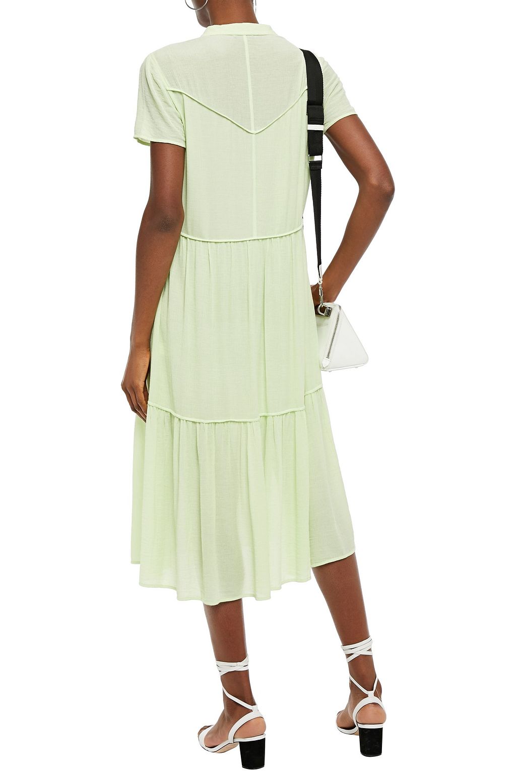 RAG & BONE Libby gathered gauze midi dress