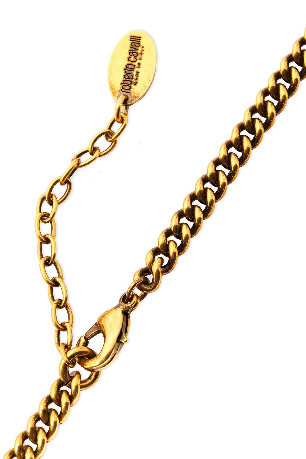 ROBERTO CAVALLI Burnished gold-tone necklace