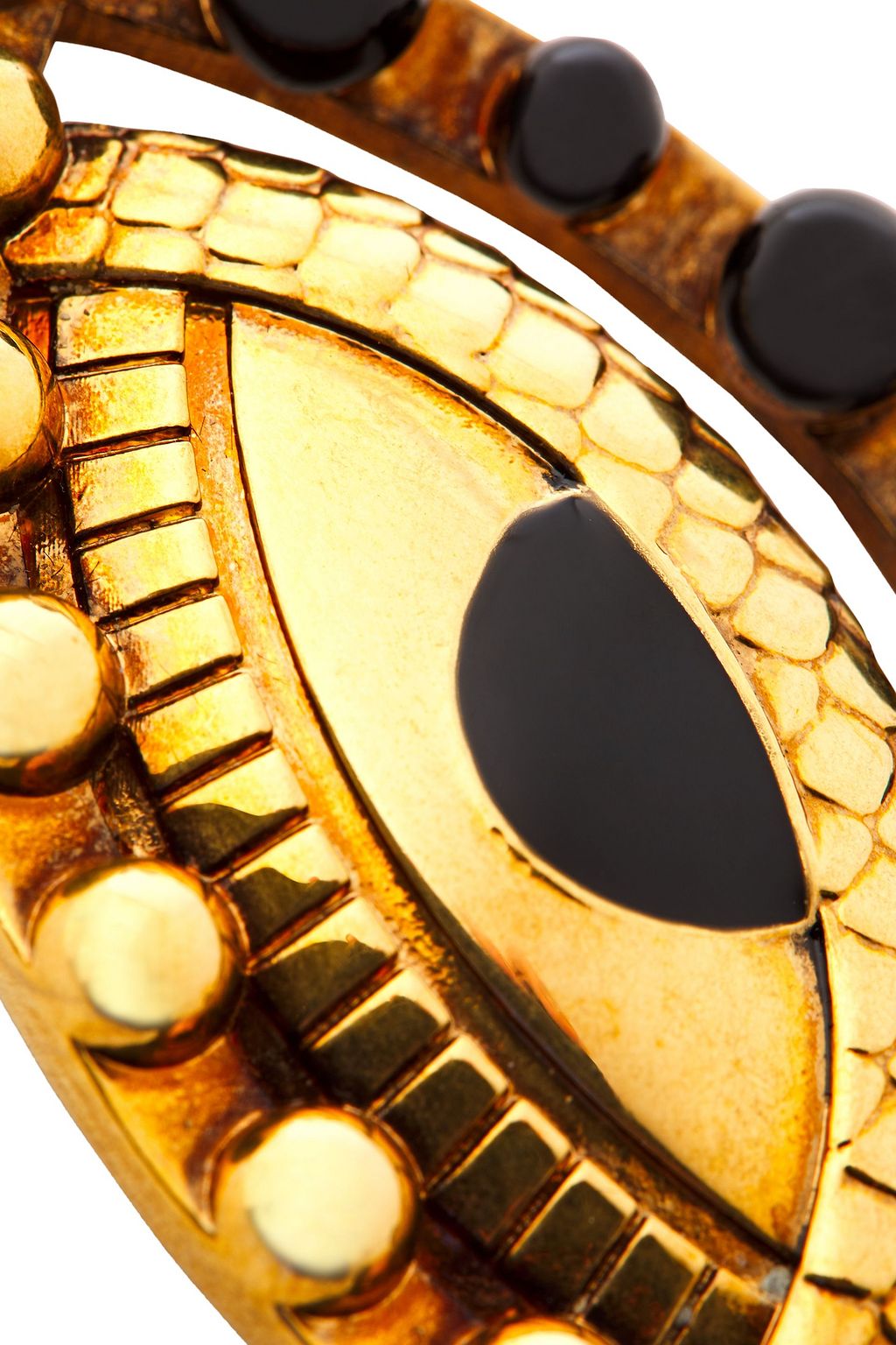 ROBERTO CAVALLI Lucky Coin burnished gold-tone beaded necklace