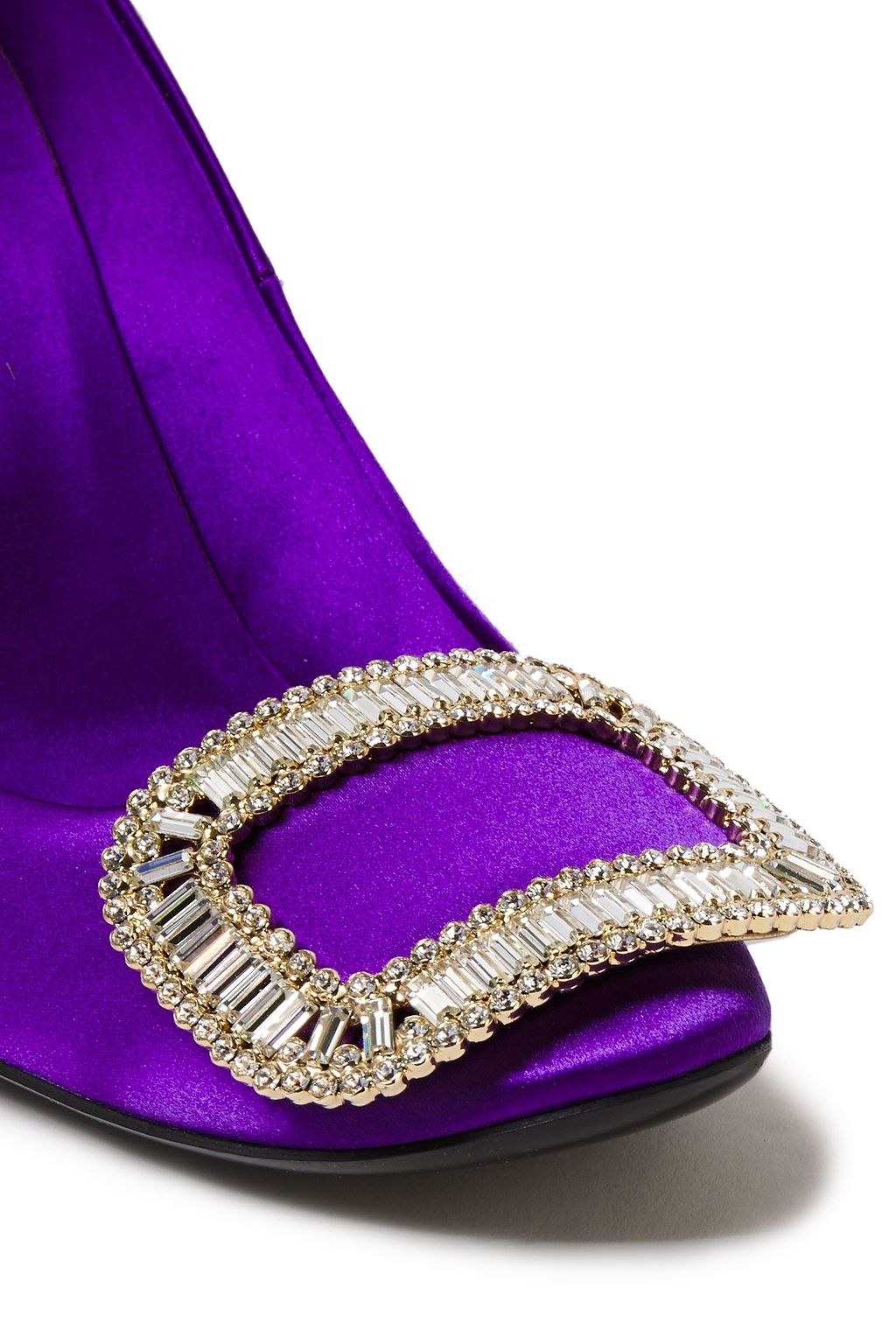 ROGER VIVIER Belle De Nuit crystal-embellished satin pumps