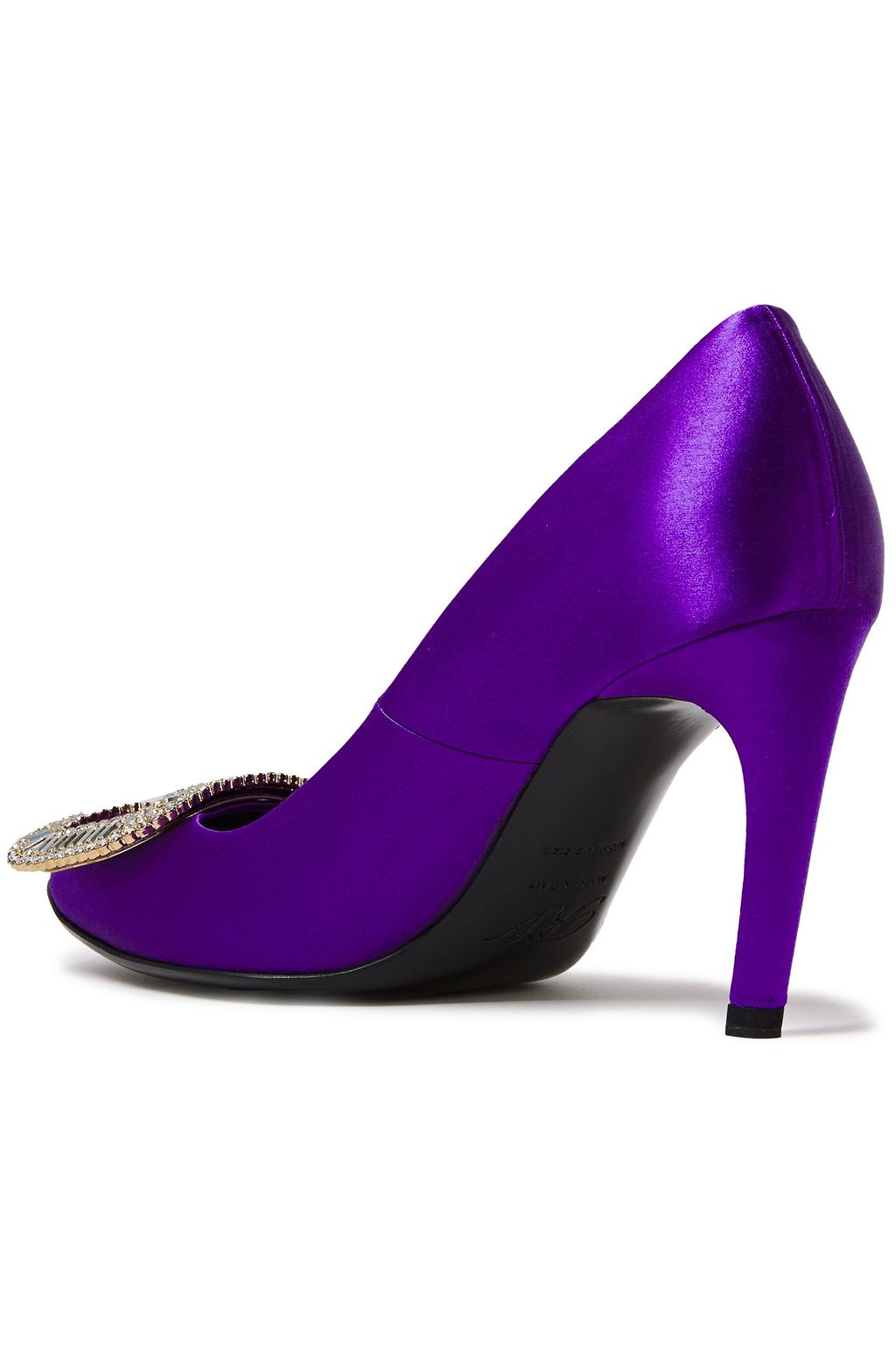 ROGER VIVIER Belle De Nuit crystal-embellished satin pumps