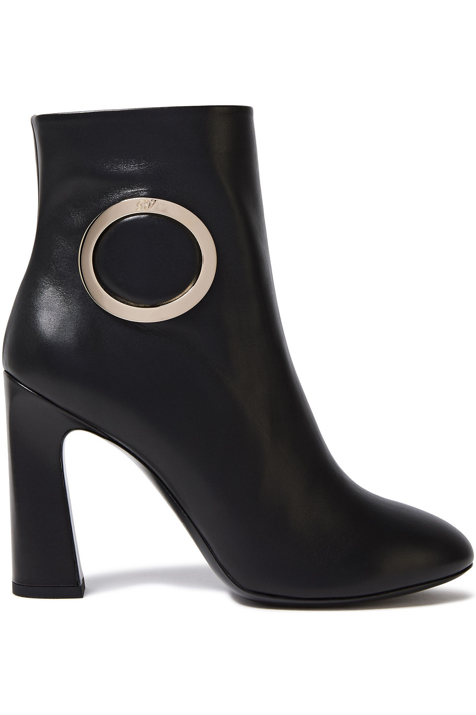 Embellished leather ankle boots