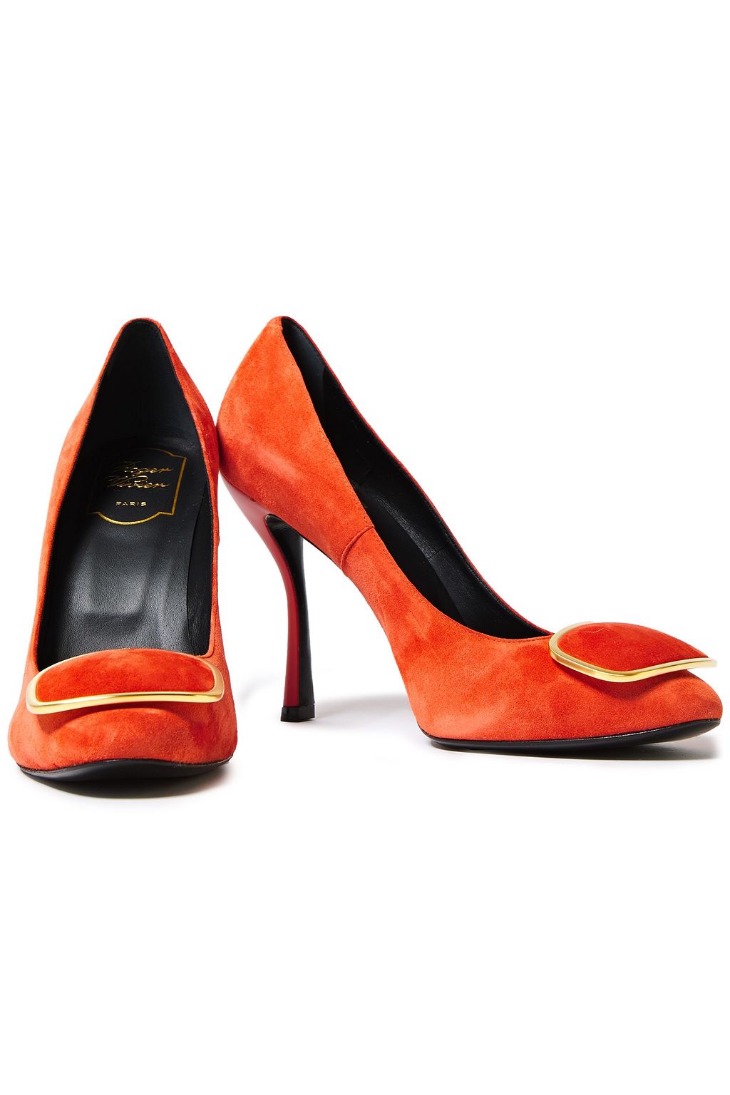 ROGER VIVIER Vertigo buckled suede pumps