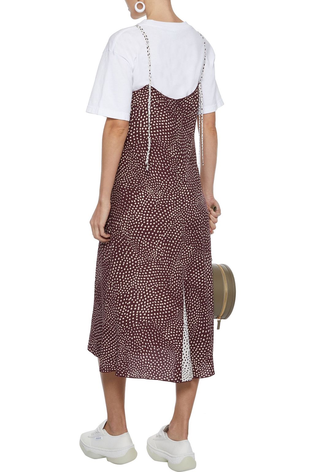 RAG & BONE Dirdre pleated printed crepe midi slip dress
