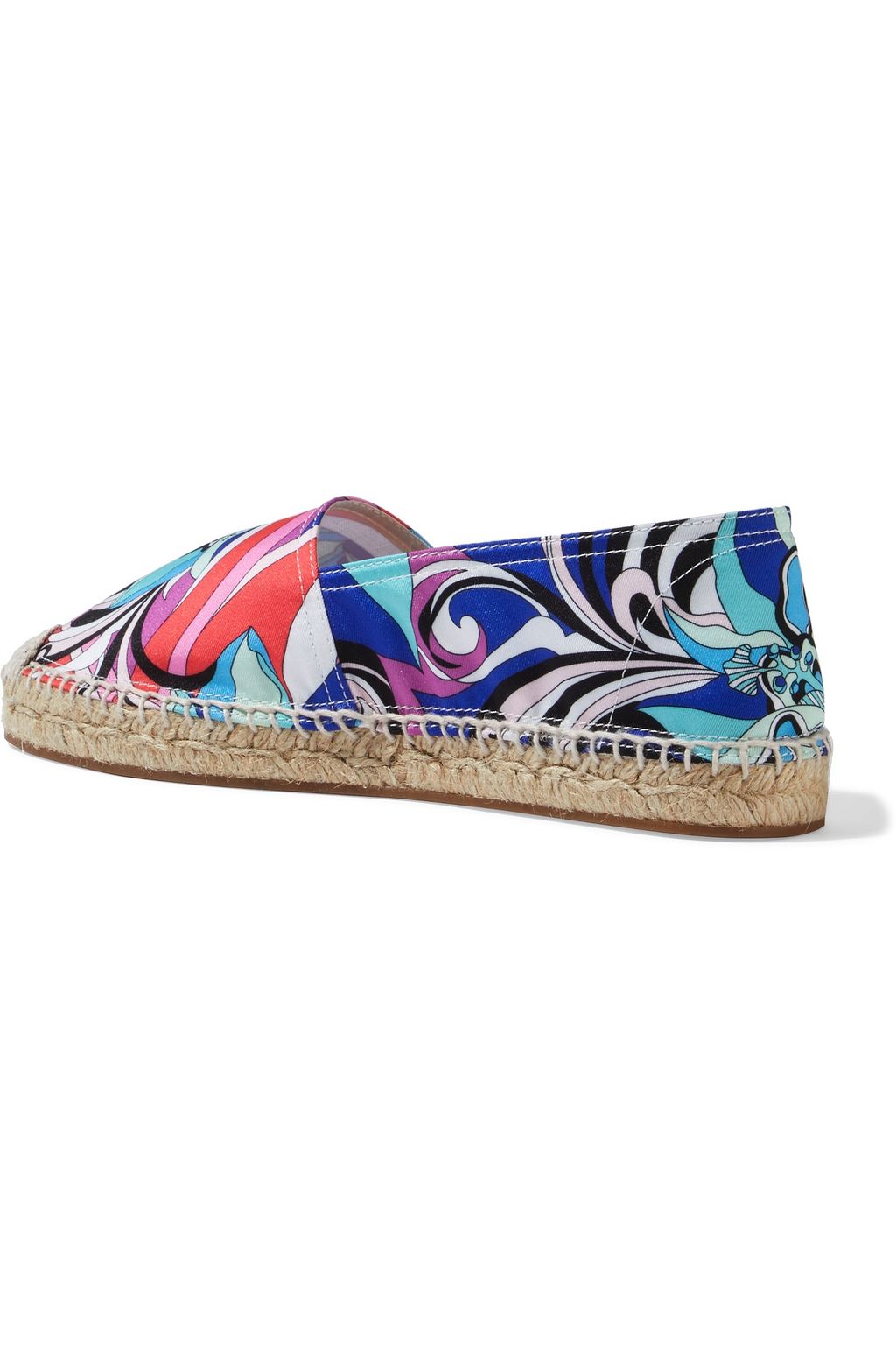 PUCCI Printed satin-twill espadrilles