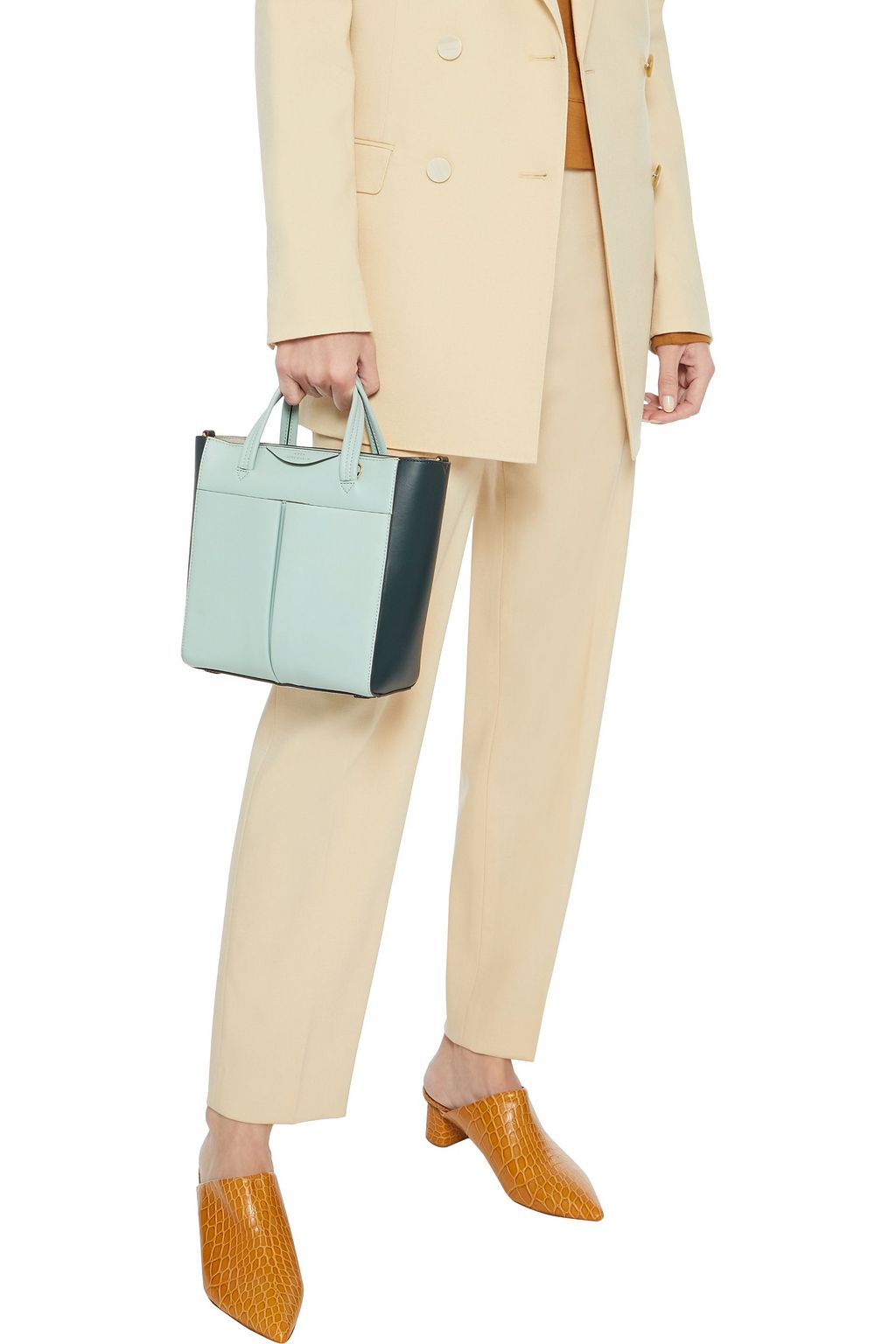 ANYA HINDMARCH Mini Nevis two-tone leather tote