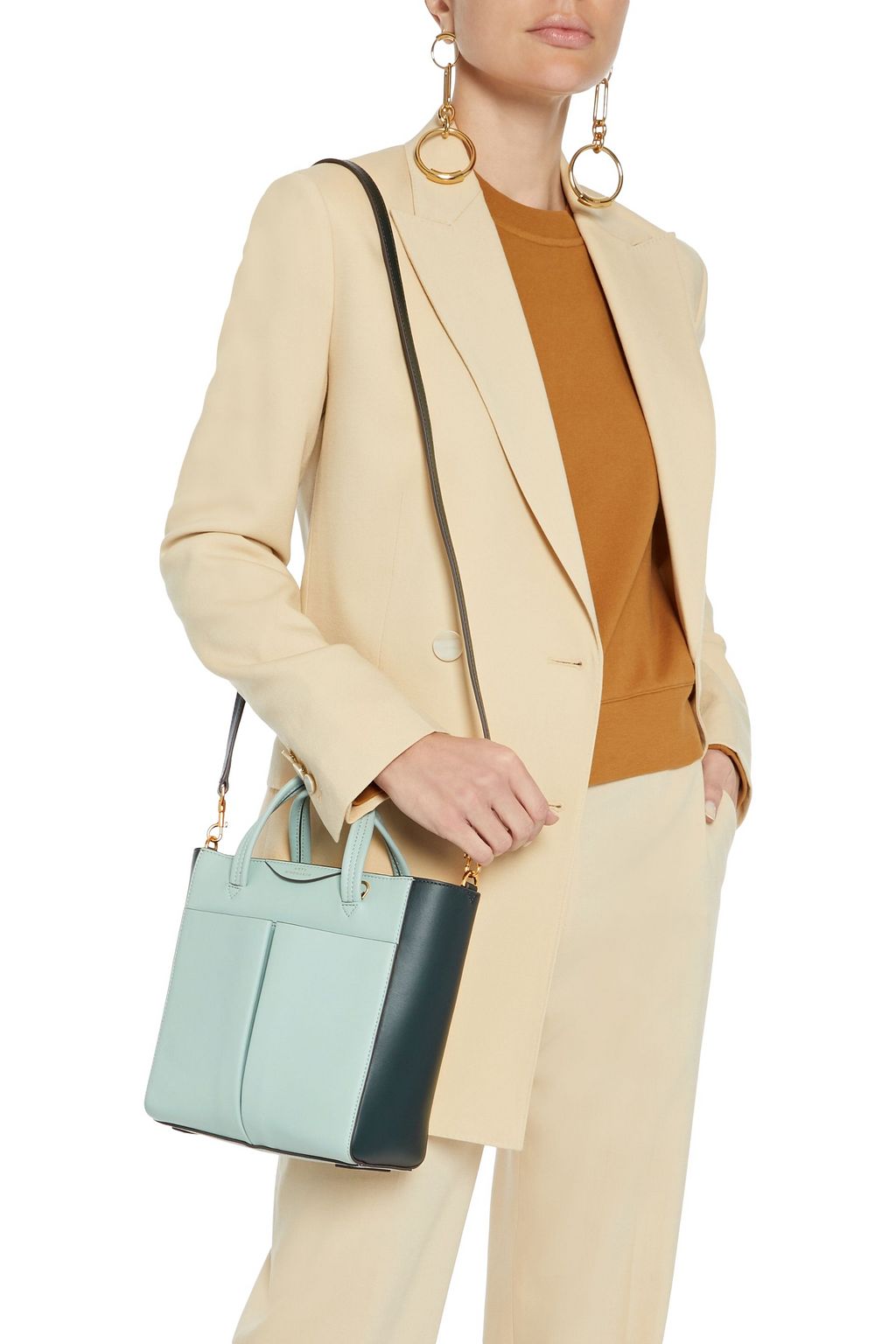 ANYA HINDMARCH Mini Nevis two-tone leather tote