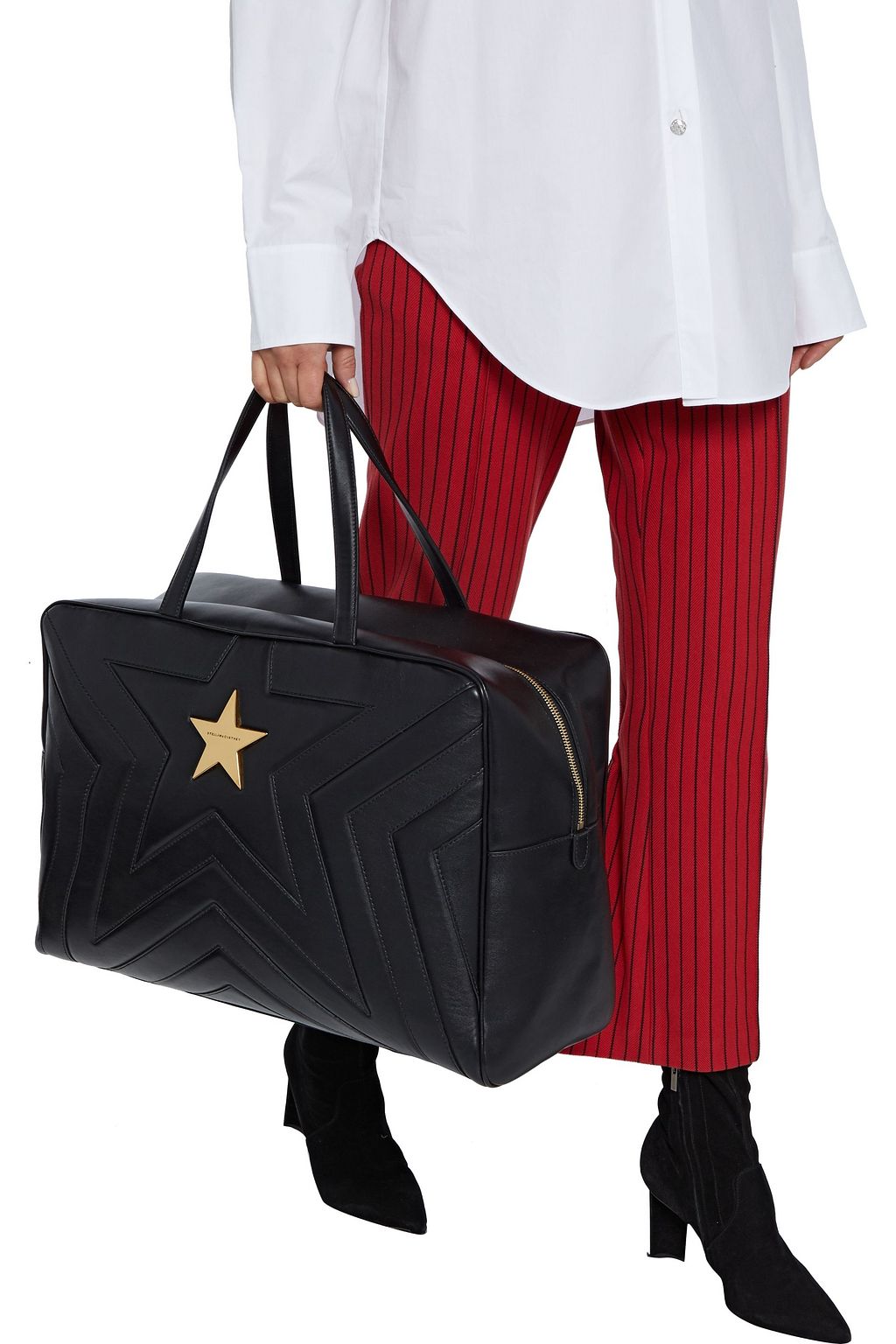 STELLA MCCARTNEY Stella Star Big paneled faux leather weekend bag