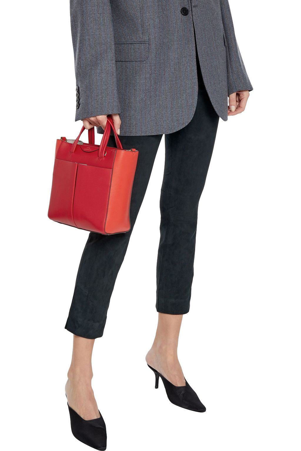 ANYA HINDMARCH Mini Nevis twotone leather tote THE