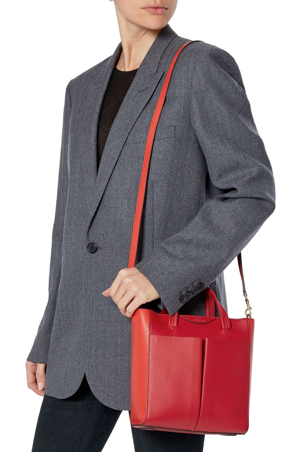 ANYA HINDMARCH Mini Nevis twotone leather tote THE