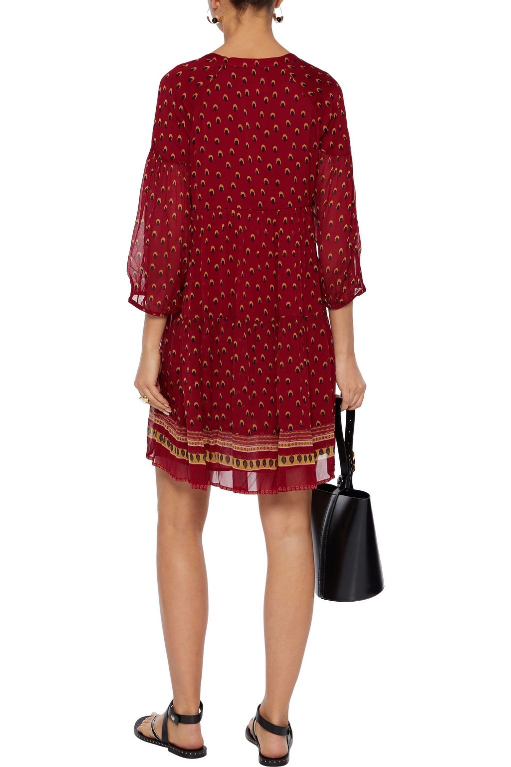 BA&SH Bailey printed georgette mini dress