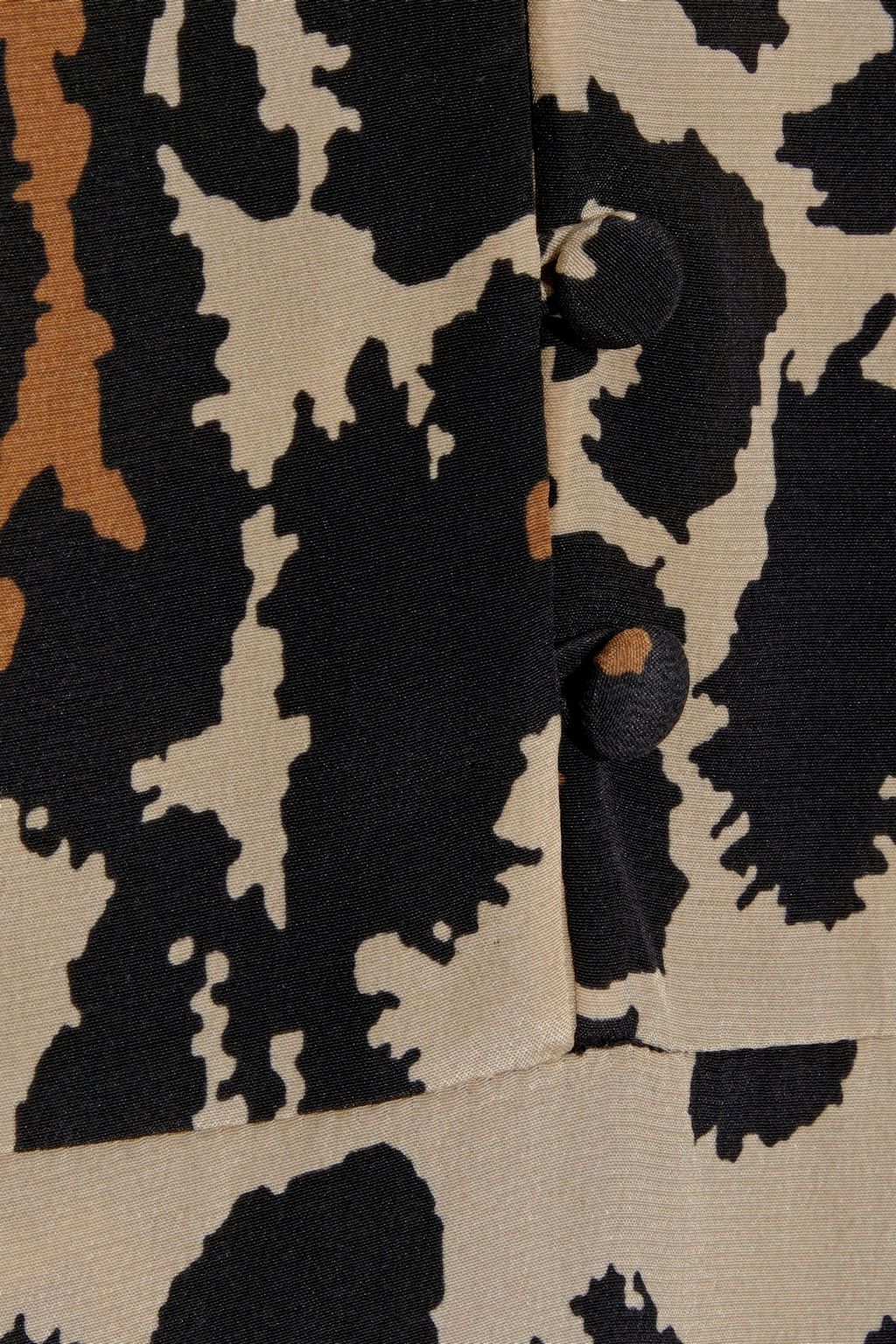 DIANE VON FURSTENBERG Viviana button-detailed printed silk dress