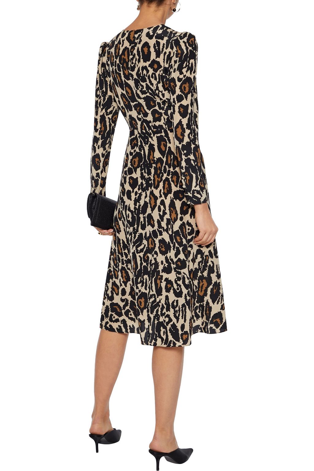 DIANE VON FURSTENBERG Viviana button-detailed printed silk dress