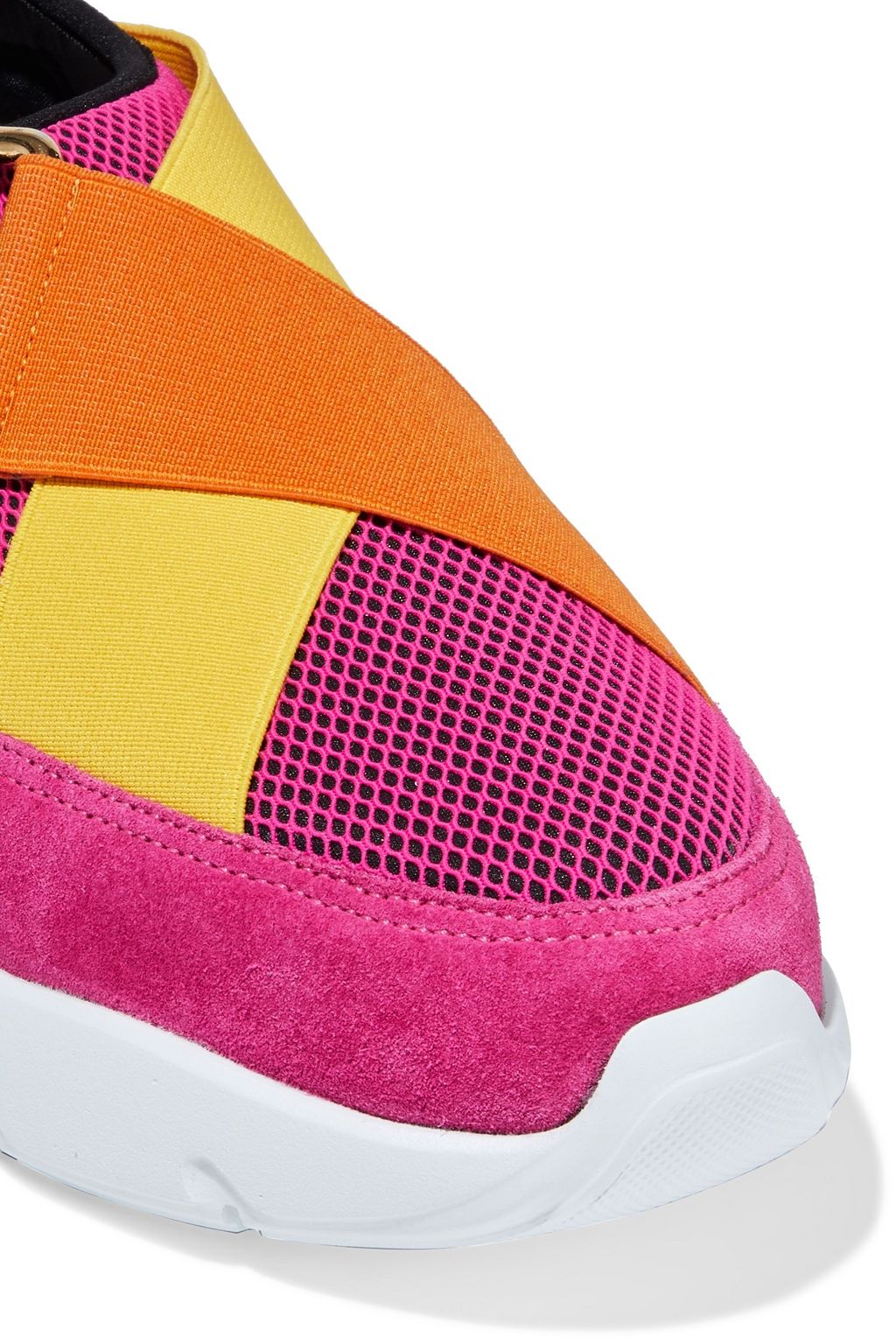 PUCCI Color-block neoprene, suede and mesh slip-on sneakers