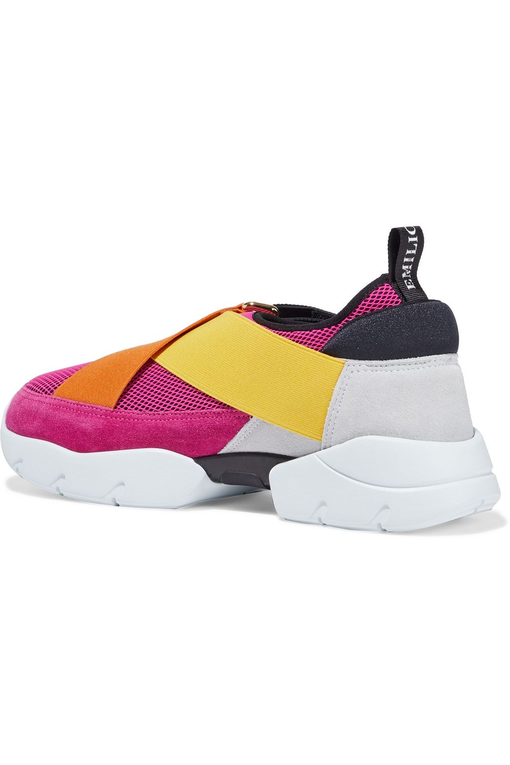 PUCCI Color-block neoprene, suede and mesh slip-on sneakers