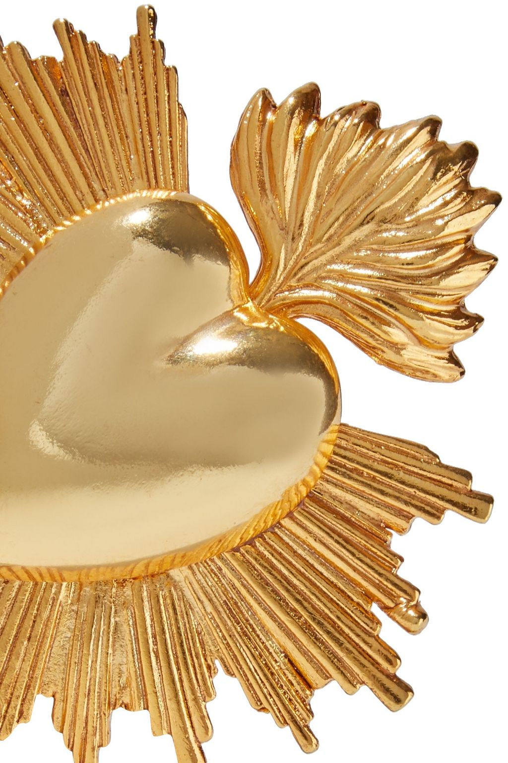 OSCAR DE LA RENTA Sacred Heart gold-tone brooch