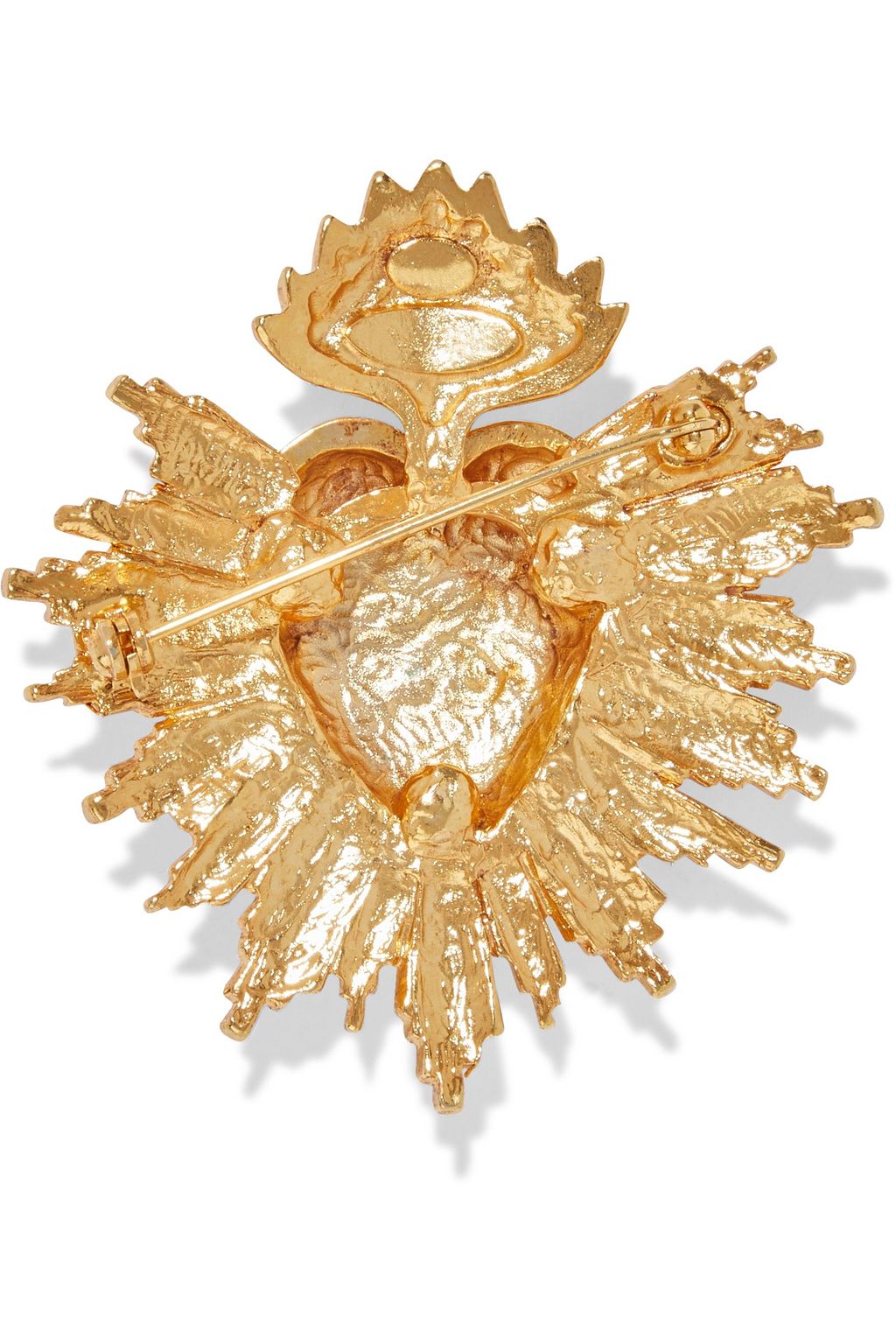 OSCAR DE LA RENTA Sacred Heart gold-tone brooch