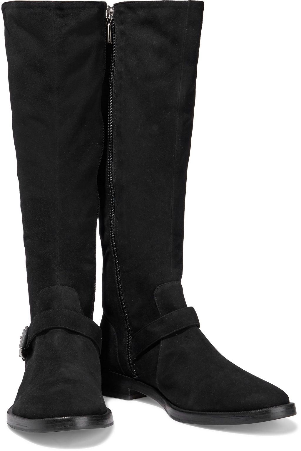 SCHUTZ Luidi buckled suede knee boots