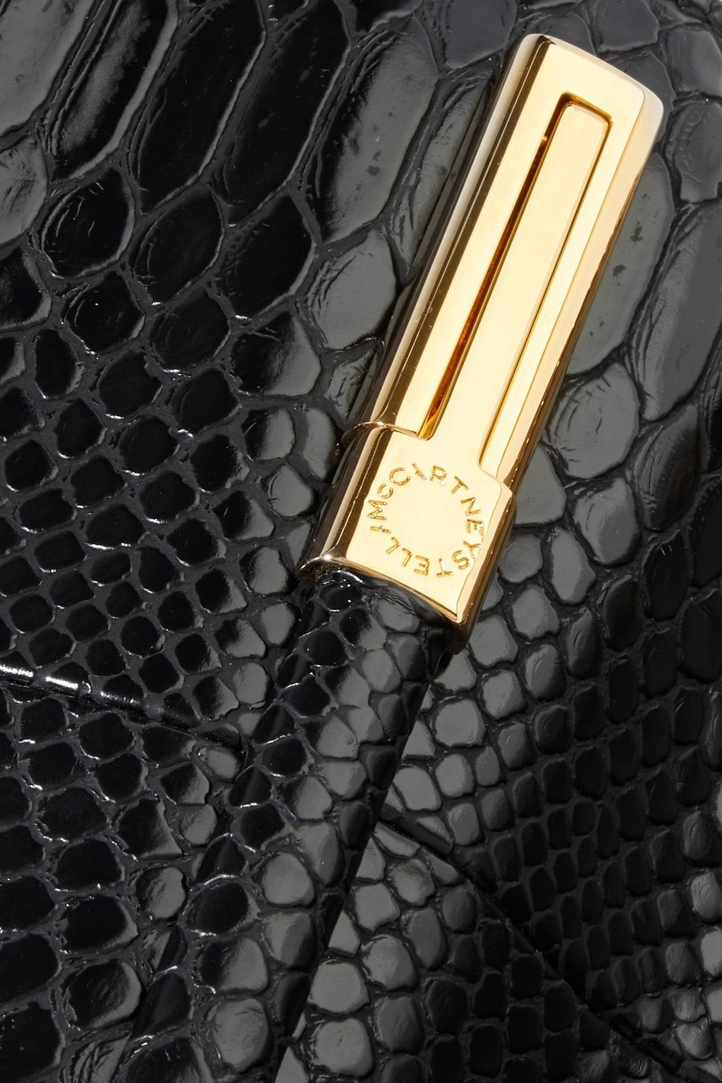 STELLA MCCARTNEY Flo medium python-effect faux leather shoulder bag
