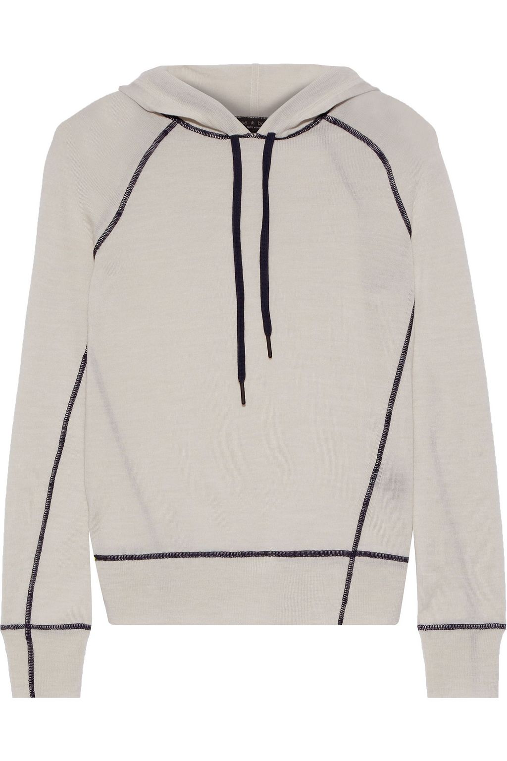 white wool hoodie