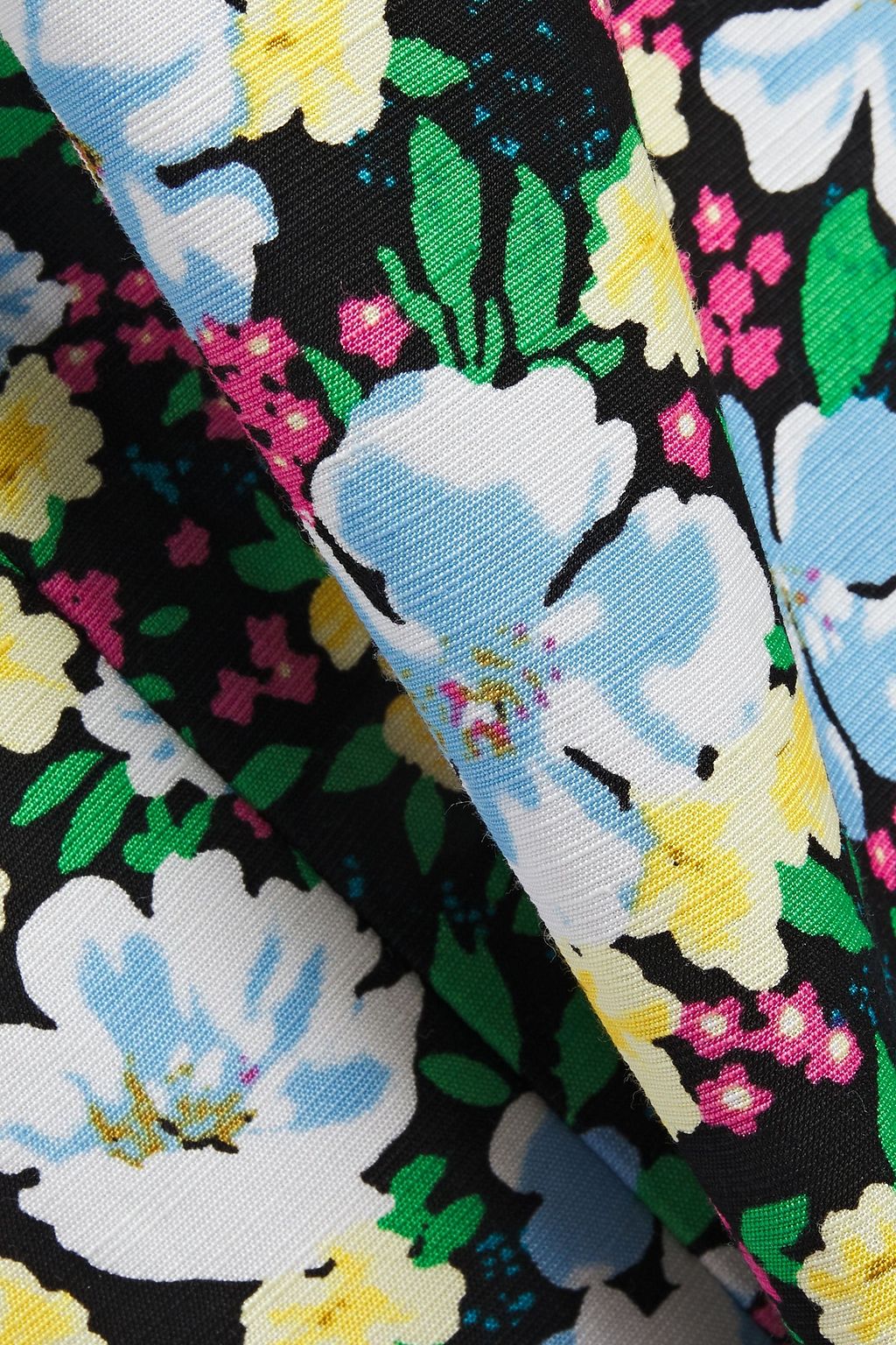 MAJE Off-the-shoulder floral-print crepe mini dress