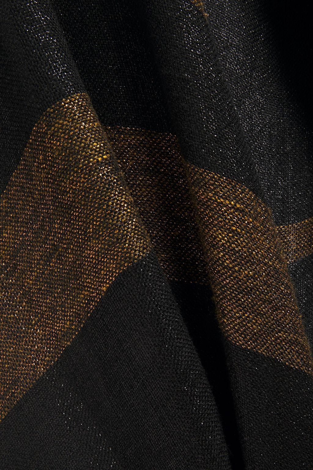 BRUNELLO CUCINELLI Tasseled metallic striped woven wrap