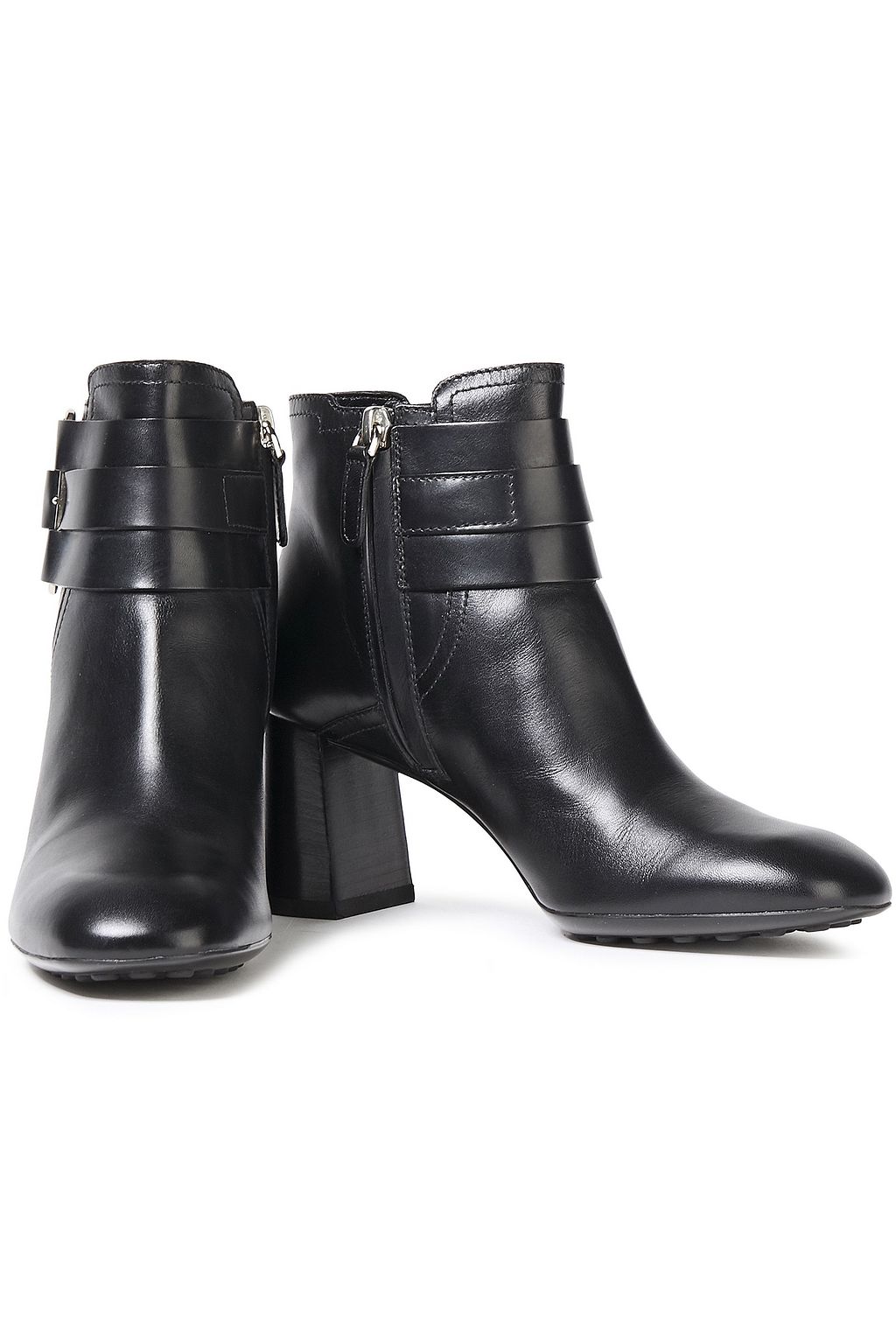 TOD'S Ring-embellished leather ankle boots