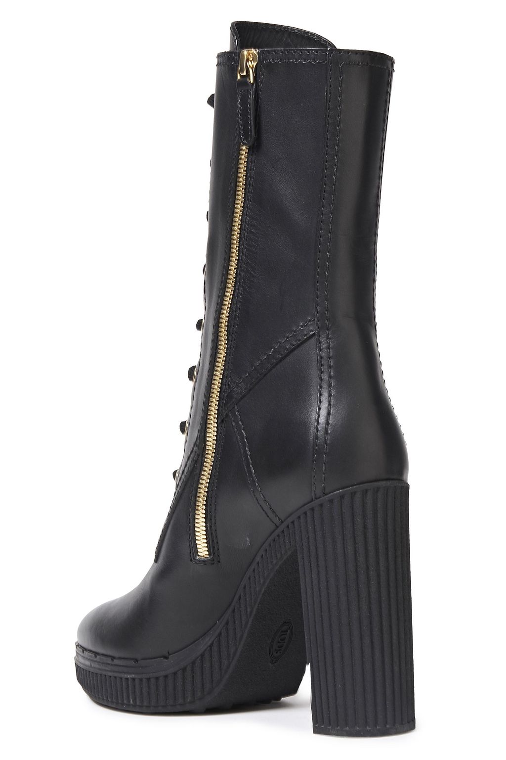 TOD'S Lace-up leather platform boots