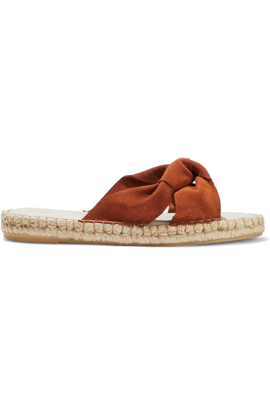 LADIES SUEDETTE KNOT ESPADRILLE SLIDERS