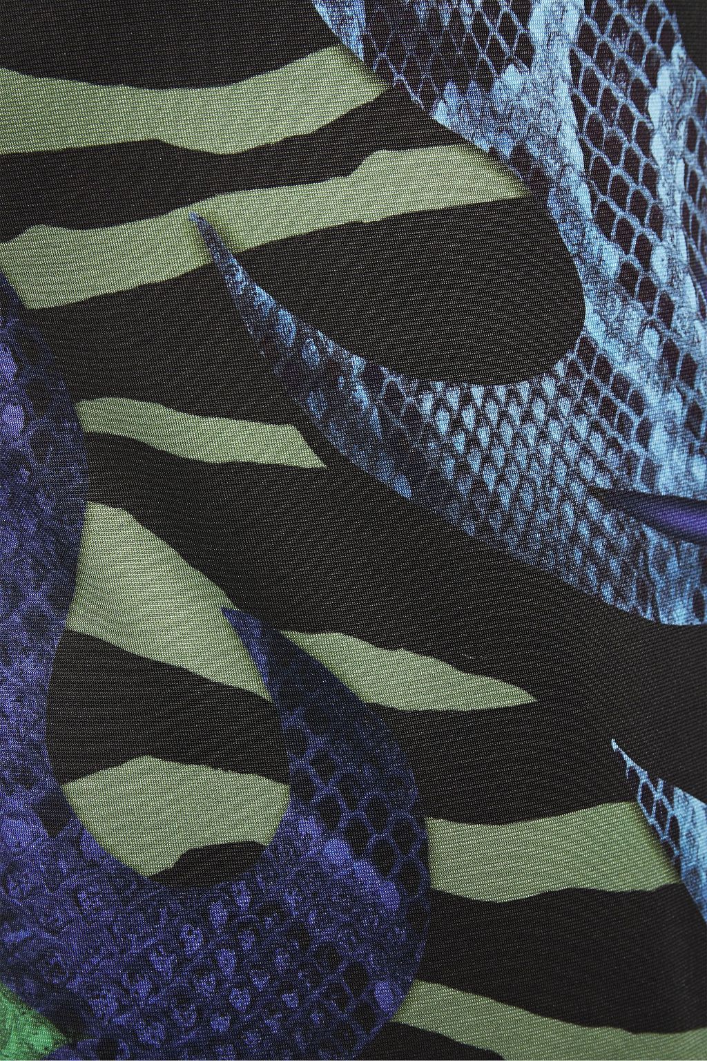 JUST CAVALLI 프린트 스트레치 저지 미니 드레스