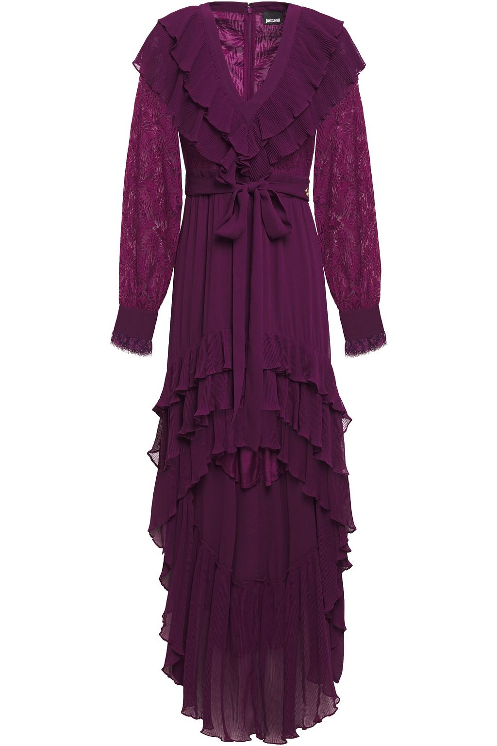 purple tiered dress