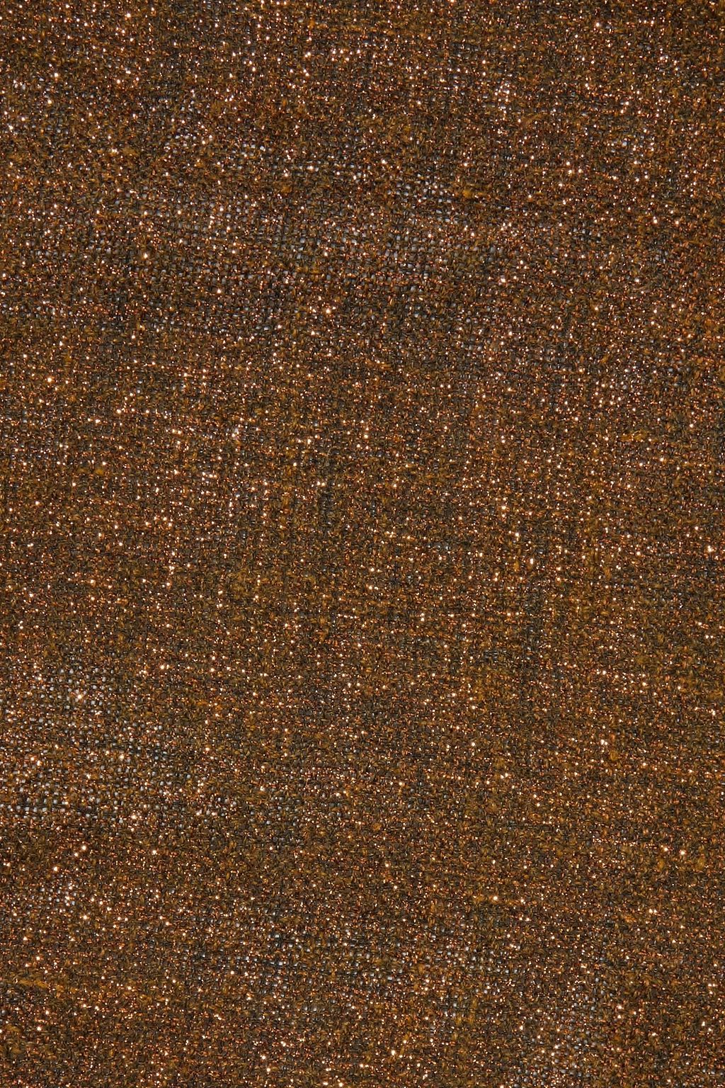 BRUNELLO CUCINELLI Fringed macramé-trimmed metallic voile scarf