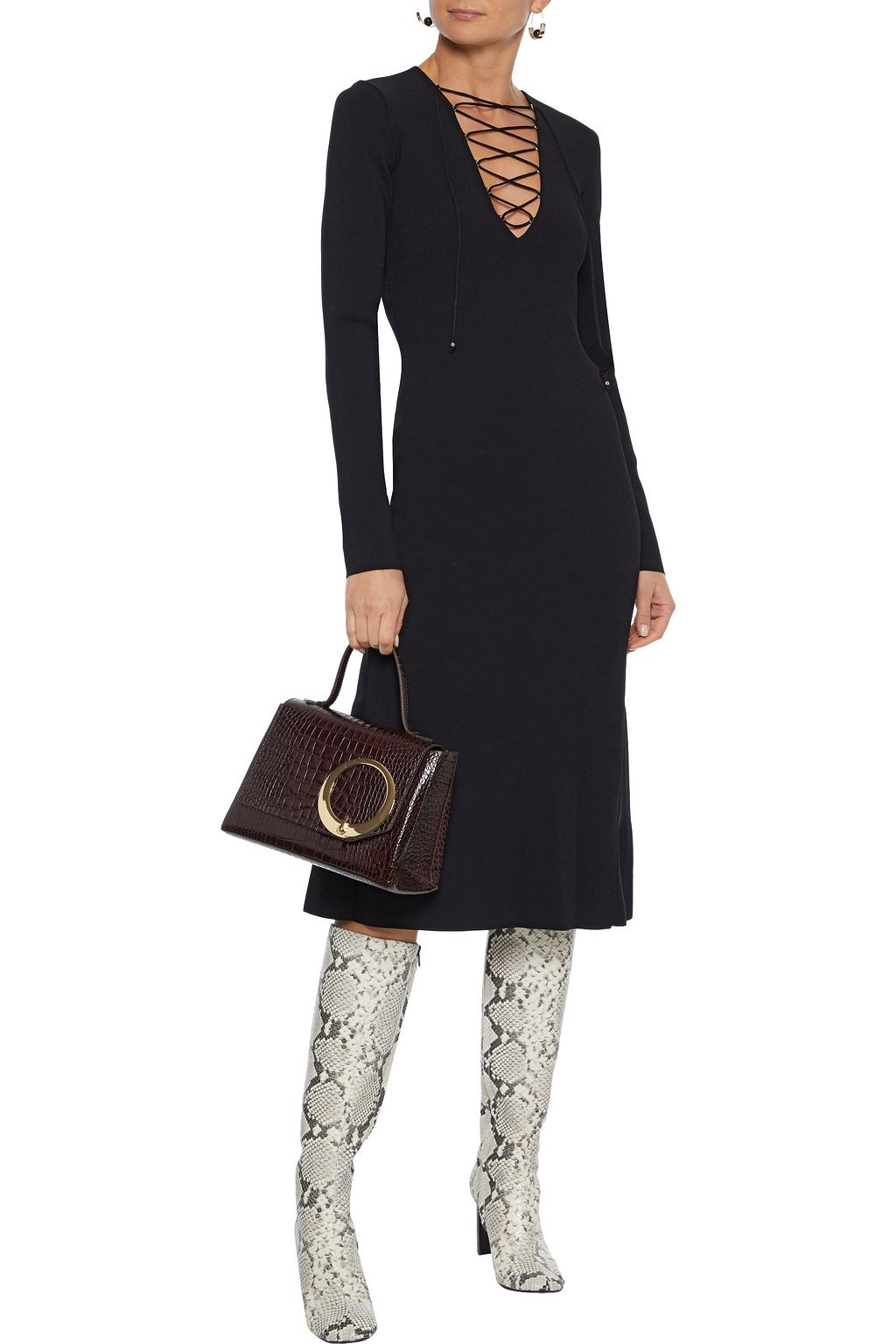 STELLA MCCARTNEY Lace-up ponte dress