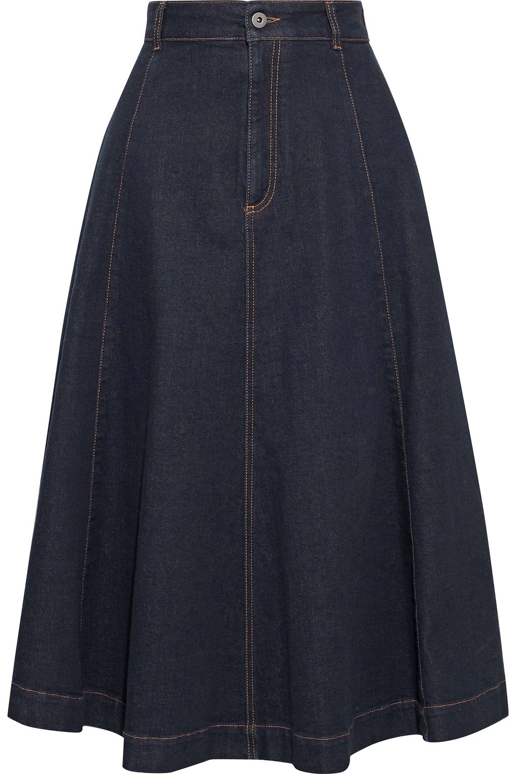 flared jean skirt