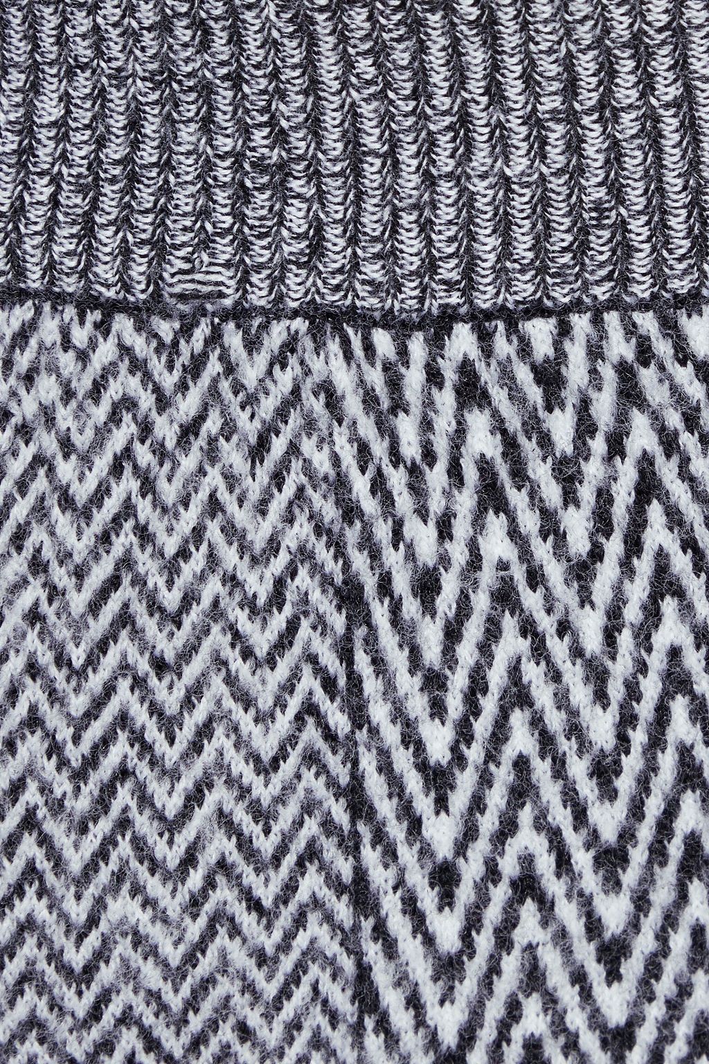 STELLA MCCARTNEY Cropped herringbone wool and silk-blend tapered pants