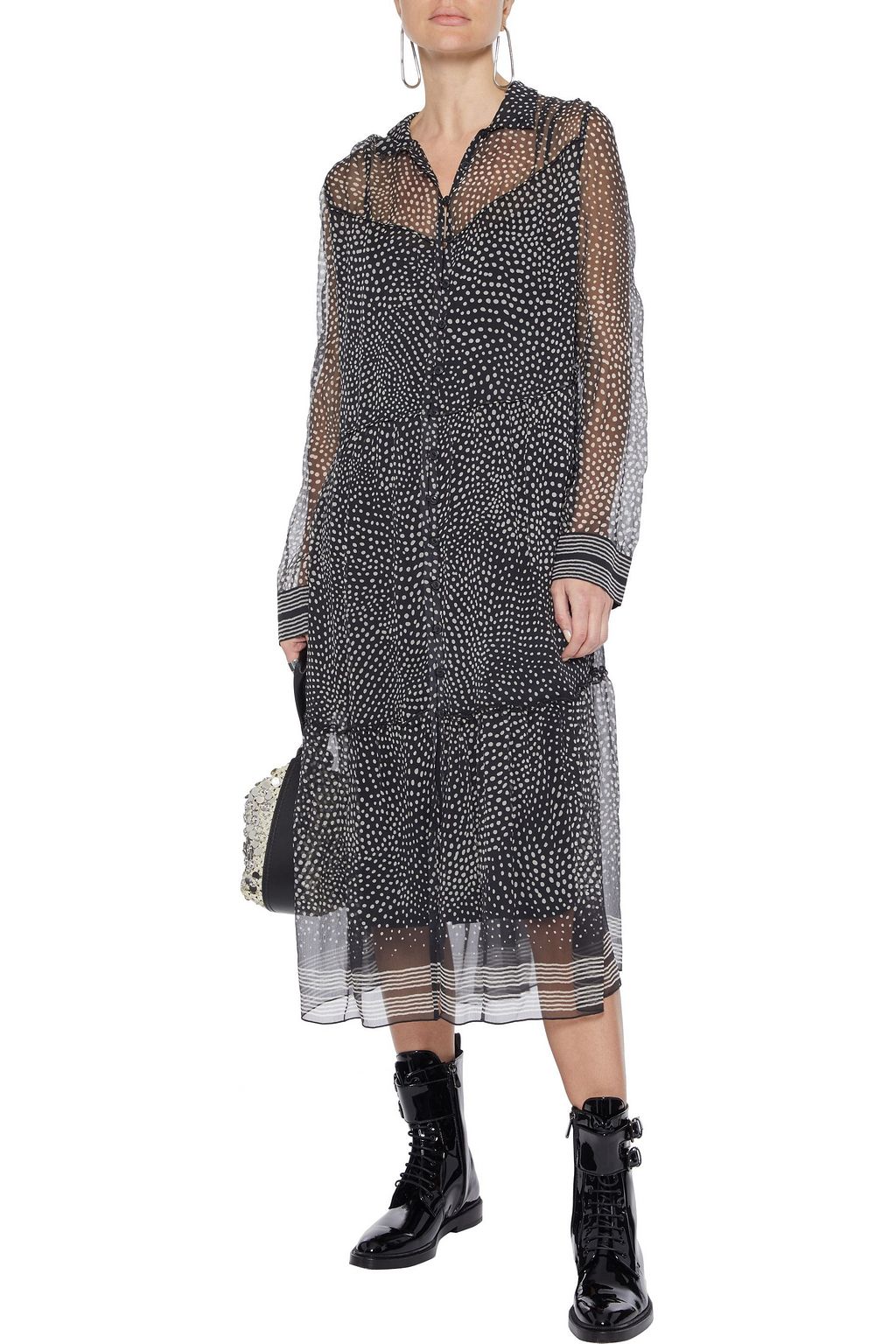 RAG & BONE Libby printed silk-georgette midi dress