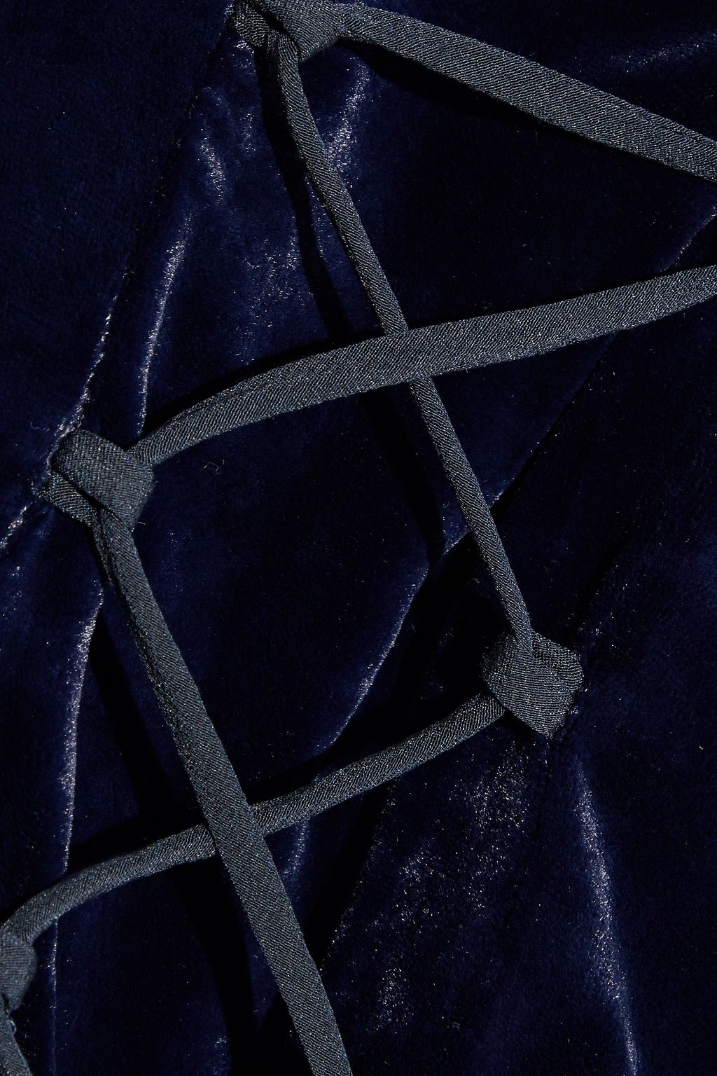 STELLA MCCARTNEY Cailyn lace-up crushed-velvet dress