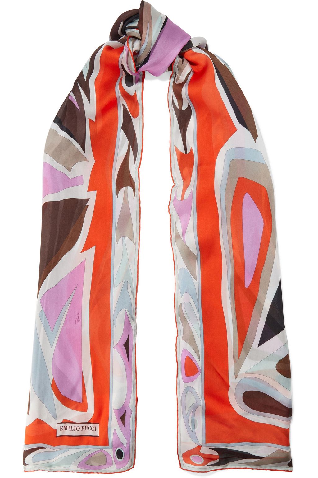 red voile scarf