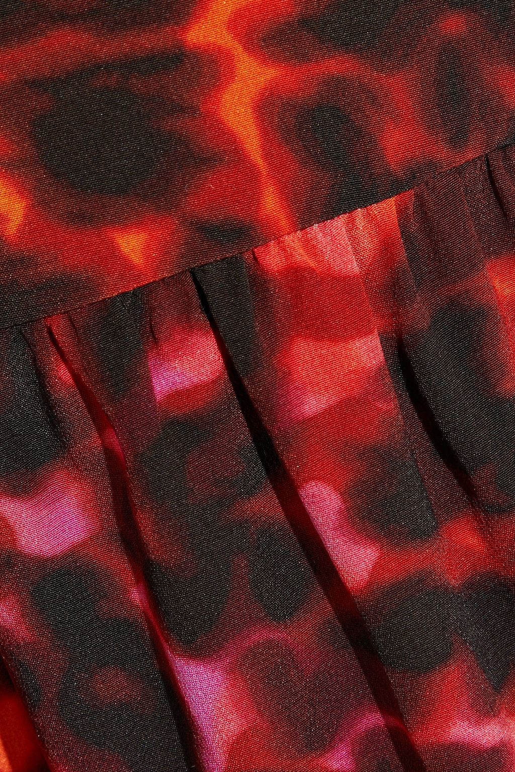 STELLA MCCARTNEY Tanya gathered printed silk crepe de chine midi skirt