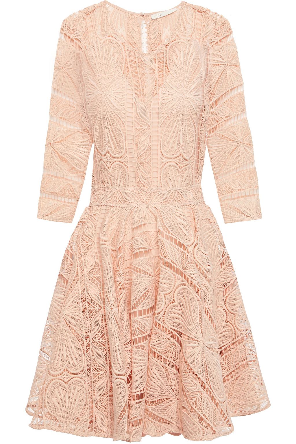 maje midi dress in daisy guipure