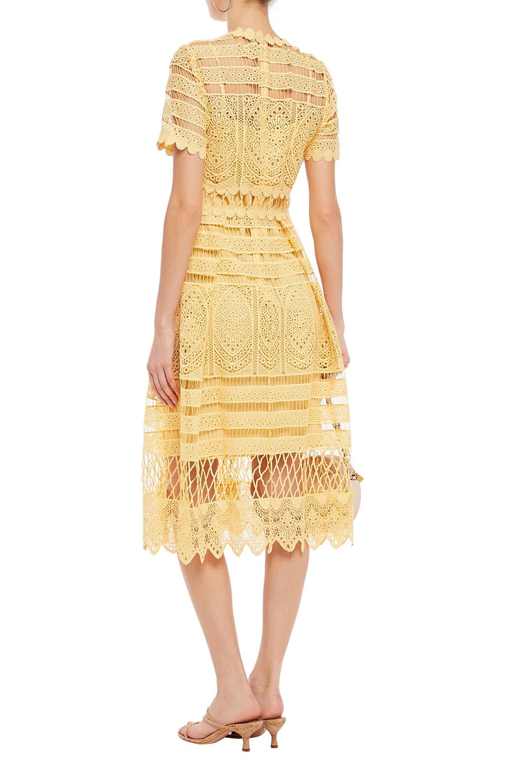 MAJE Guipure lace midi dress
