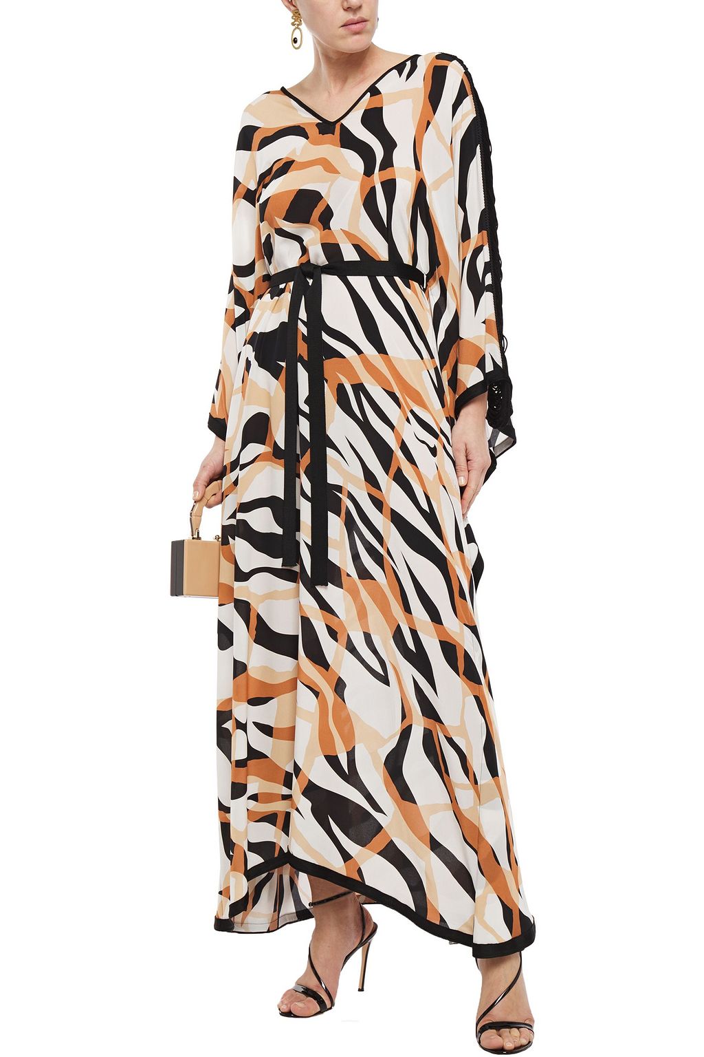 ROBERTO CAVALLI Printed silk-chiffon kaftan