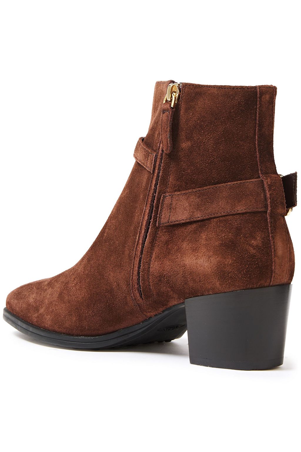 TOD'S Buckled suede ankle boots