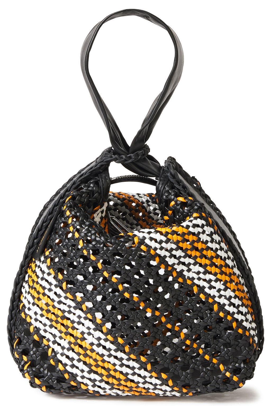 woven leather clutch bag