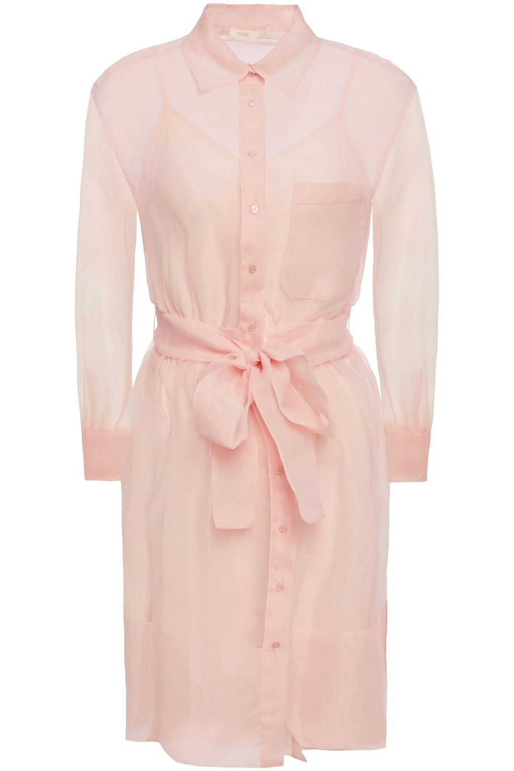 maje organza shirt dress