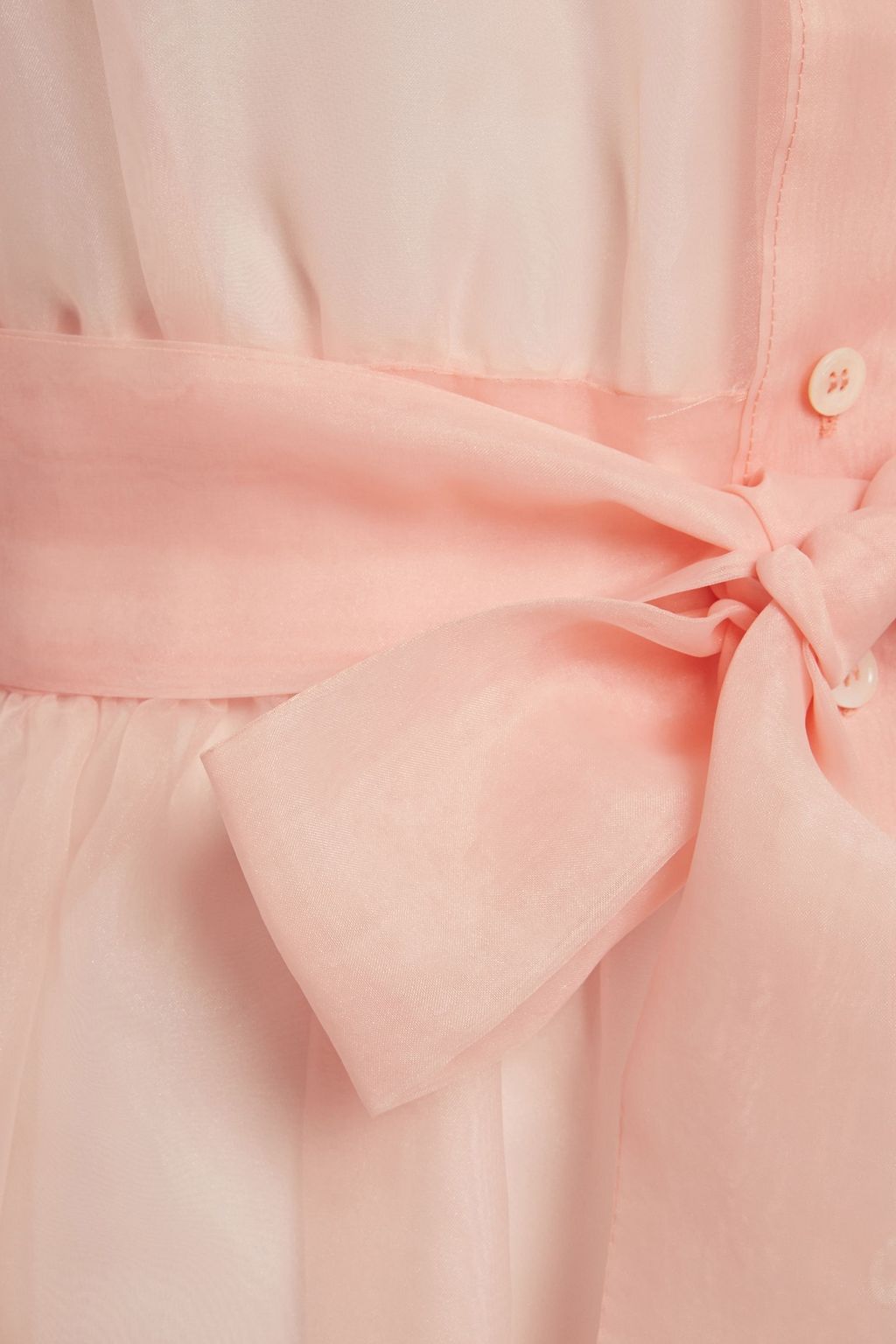 MAJE Belted organza midi shirt dress