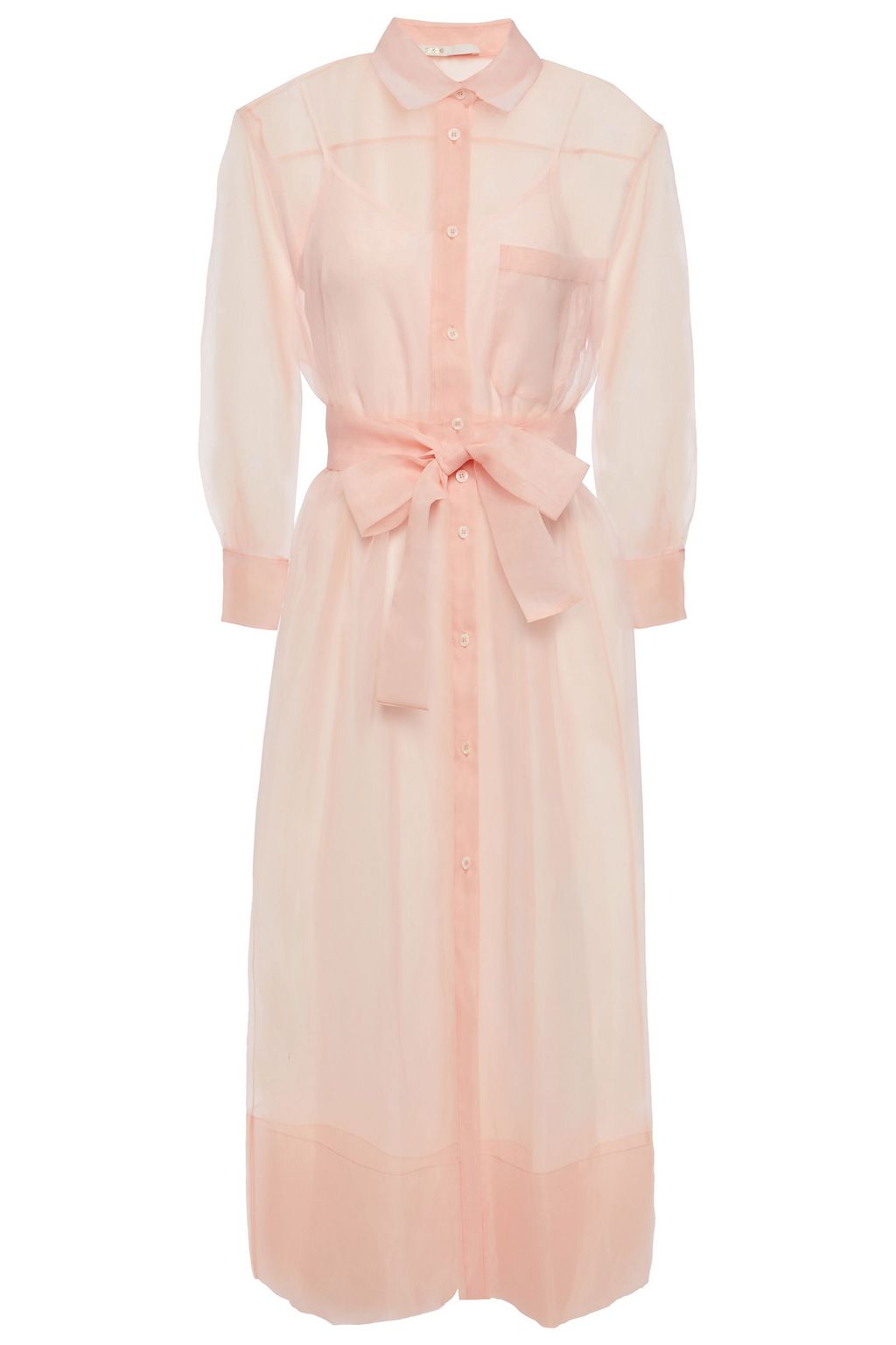 maje organza shirt dress