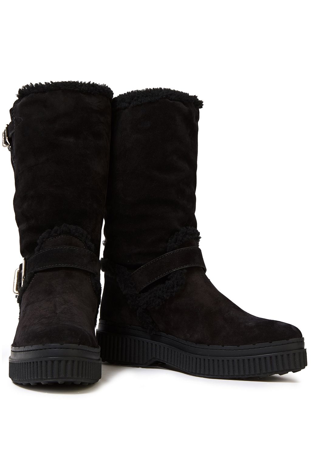 TOD'S Shearling platform boots